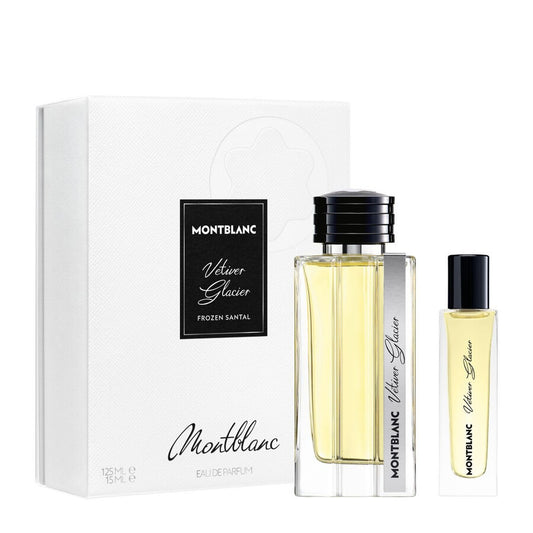 Set Montblanc: Vetiver Glacier, Apa de parfum, Barbati, 125 ml + Vetiver Glacier, Apa de parfum, Barbati, 15 ml
