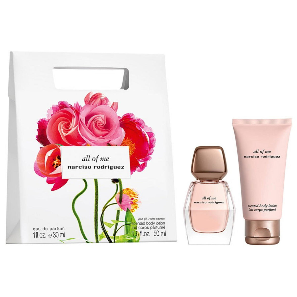 Set Narciso Rodriguez: All Of Me, Eau De Parfum, For Femei, 30 ml + All Of Me, Hydrating, Body Lotion, 50 ml