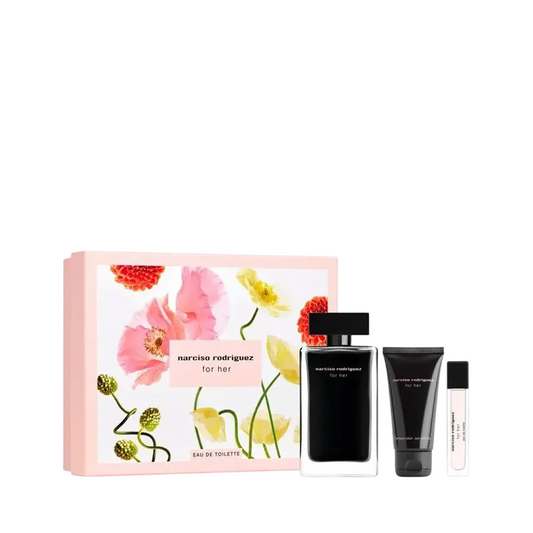 Set Narciso Rodriguez: For Her, Eau De Toilette, For Femei, 100 ml + For Her, Eau De Toilette, For Femei, 10 ml + For Her, Hydrating, Body Lotion, 50 ml