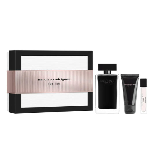 Set Narciso Rodriguez: For Her, Eau De Toilette, For Femei, 50 ml + For Her, Eau De Toilette, For Femei, 7.5 ml + For Her, Hydrating, Body Lotion, 50 ml