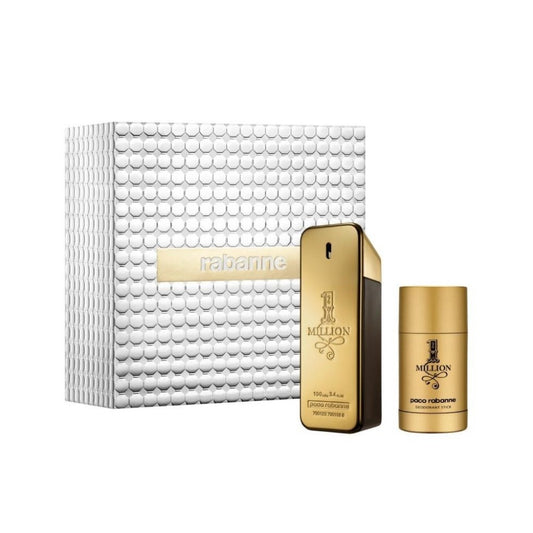 Set Paco Rabanne: 1 Million, Apa de toaleta, Barbati, 100 ml + 1 Million, Deodorant Stick, Barbati, 75 ml