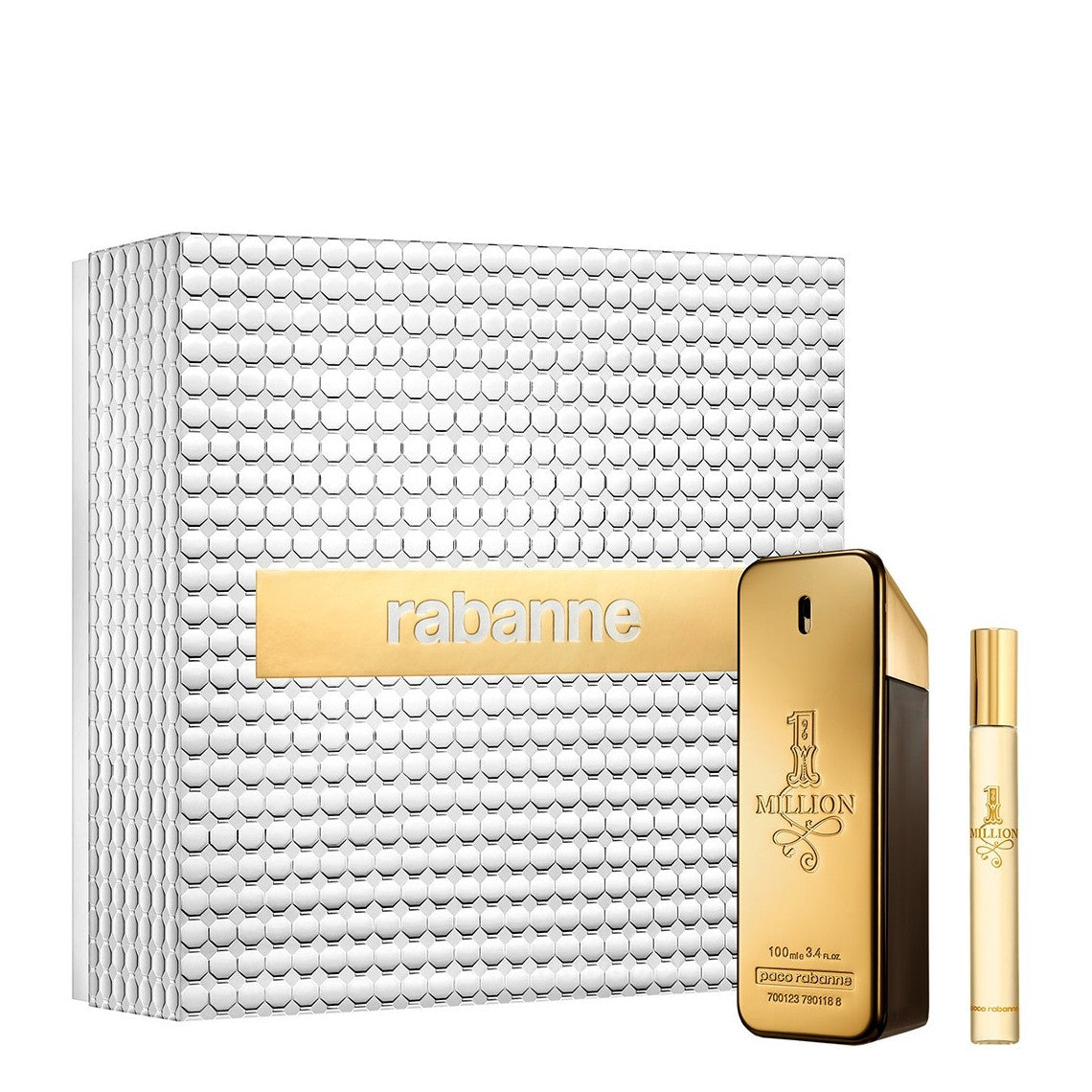 Set Paco Rabanne: 1 Million, Apa de toaleta, Barbati, 100 ml + 1 Million, Apa de toaleta, Barbati, 10 ml