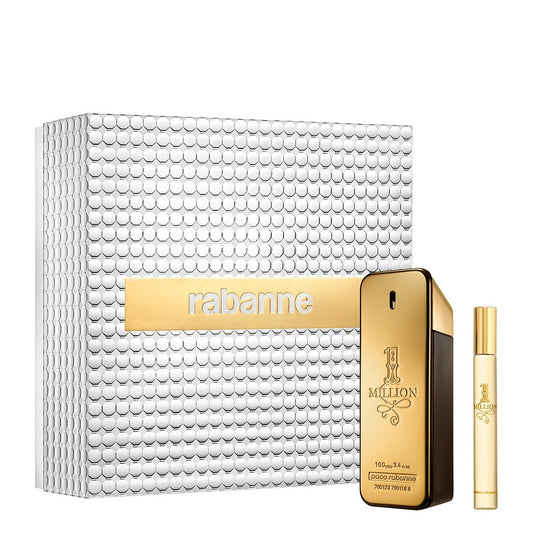 Set Paco Rabanne: 1 Million, Apa de toaleta, Barbati, 100 ml + 1 Million, Apa de toaleta, Barbati, 10 ml