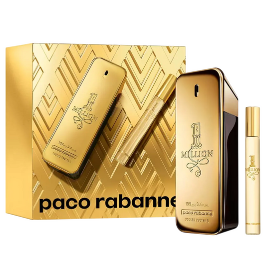 Set Paco Rabanne: 1 Million, Apa de toaleta, Barbati, 100 ml + 1 Million, Apa de toaleta, Barbati, 10 ml