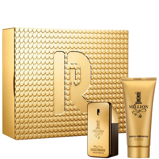 Set Paco Rabanne: 1 Million, Eau De Toilette, Barbati, 50 ml + 1 Million, Shower Gel, For All Skin Types, 100 ml