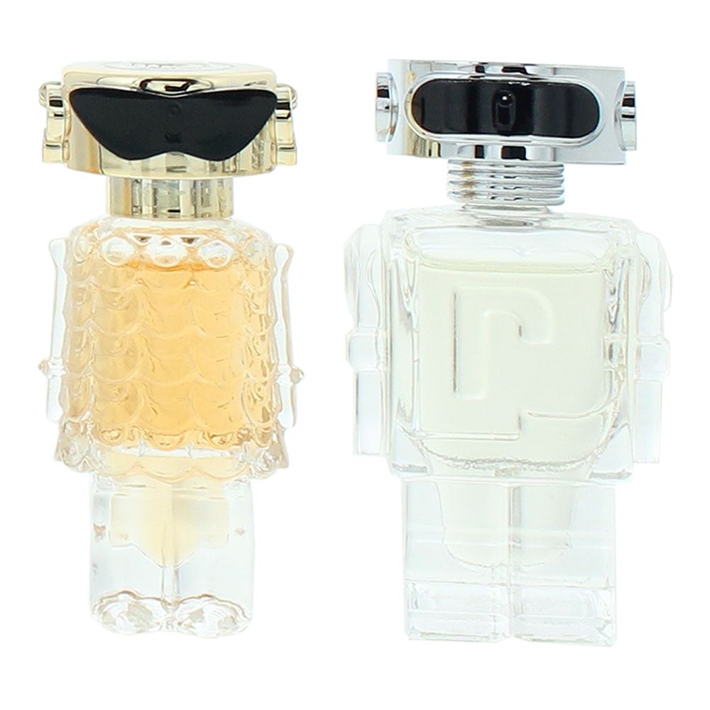 Set Paco Rabanne: Fame, Apa de parfum, Femei, 4 ml *Miniature + Phantom, Apa de toaleta, Barbati, 4 ml *Miniature