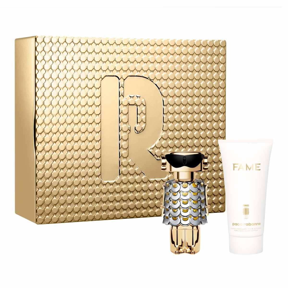 Set Paco Rabanne: Fame, Apa de parfum, Femei, 50 ml + Fame, Hydrating, Body Lotion, 75 ml