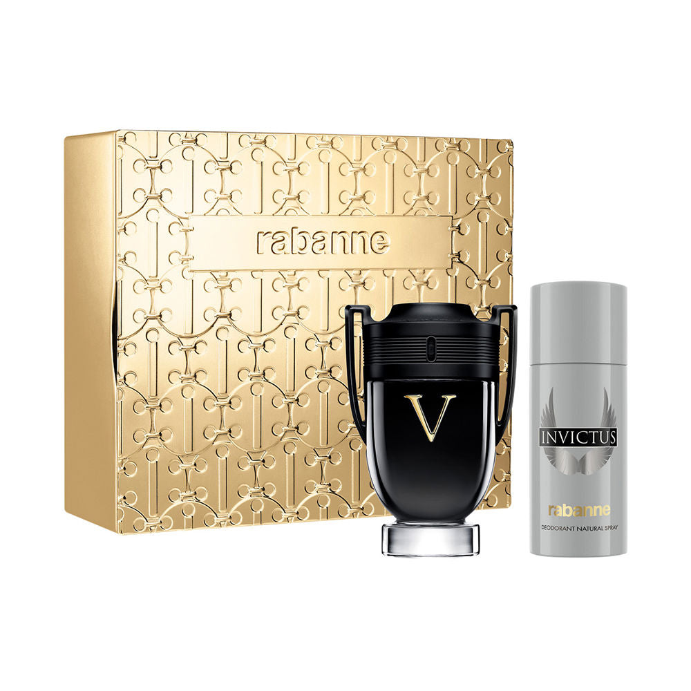 Set Paco Rabanne: Invictus Victory, Apa de parfum, Barbati, 100 ml + Invictus Victory, Deodorant Spray, Barbati, 150 ml