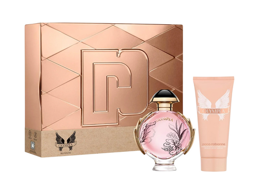 Set Paco Rabanne: Olympea Blossom, Apa de parfum, Femei, 80 ml + Olympea Blossom, Hydrating, Body Lotion, 100 ml