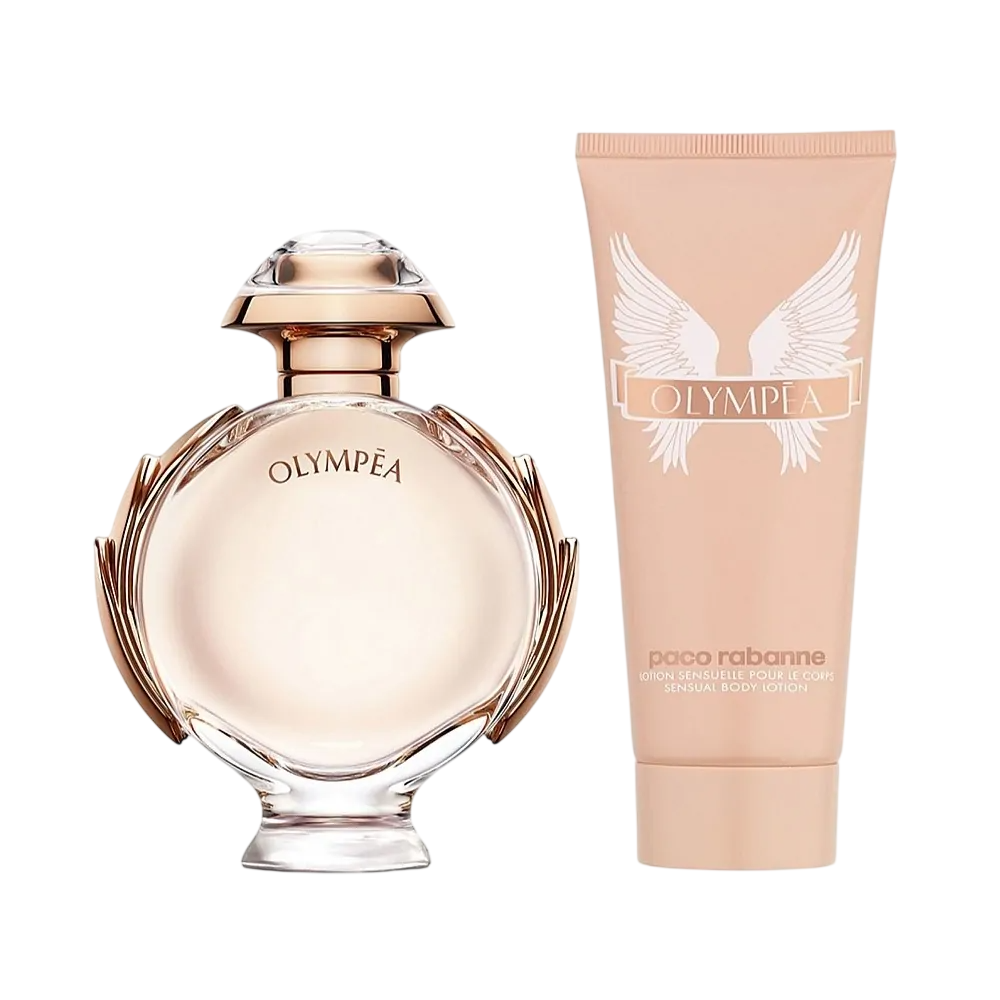 Set Paco Rabanne: Olympea, Apa de parfum, Femei, 50 ml + Olympea, Body Lotion, 100 ml