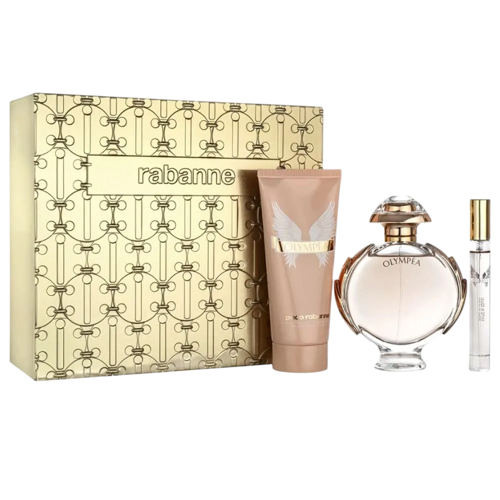 Set Paco Rabanne: Olympea, Eau De Parfum, For Femei, 80 ml + Olympea, Eau De Parfum, For Femei, 10 ml + Olympea, Body Lotion, 100 ml
