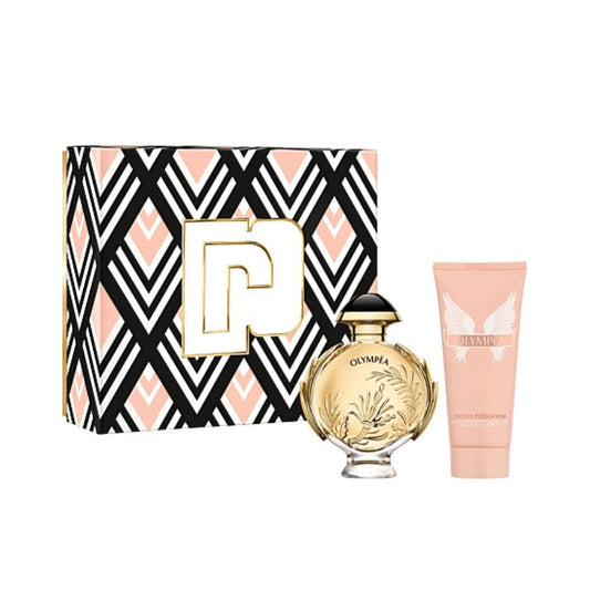 Set Paco Rabanne: Olympea Solar, Eau De Parfum, For Femei, 80 ml + Olympea Solar, Hydrating, Body Lotion, 100 ml