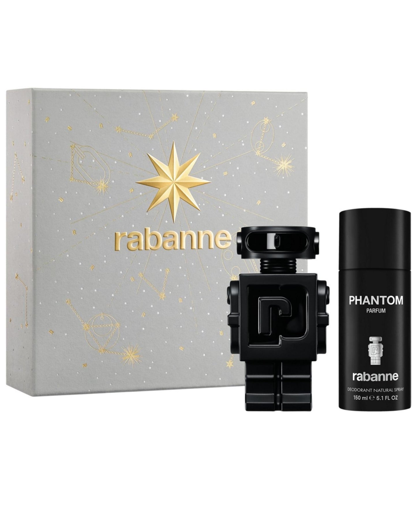 Set Paco Rabanne: Phantom, Apa de parfum, Barbati, 100 ml + Phantom, Deodorant Spray, Barbati, 150 ml