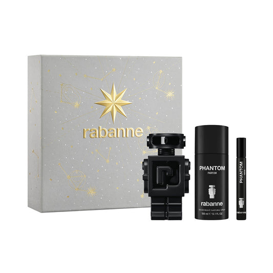 Set Paco Rabanne: Phantom, Apa de parfum, Barbati, 100 ml + Phantom, Apa de parfum, Barbati, 10 ml + Phantom, Deodorant Spray, Barbati, 150 ml