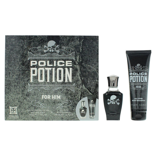 Set Police: Potion, Apa de parfum, Barbati, 30 ml + Potion, Hydrating, Body Lotion, 100 ml