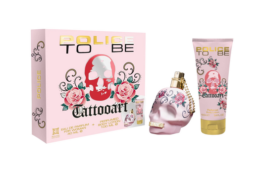 Set Police: To Be Tattooart, Apa de parfum, Femei, 40 ml + To Be Tattooart, Body Lotion, 100 ml