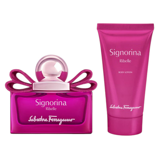 Set Salvatore Ferragamo: Signorina Ribelle, Apa de parfum, Femei, 30 ml + Signorina Ribelle, Hydrating, Body Lotion, 50 ml