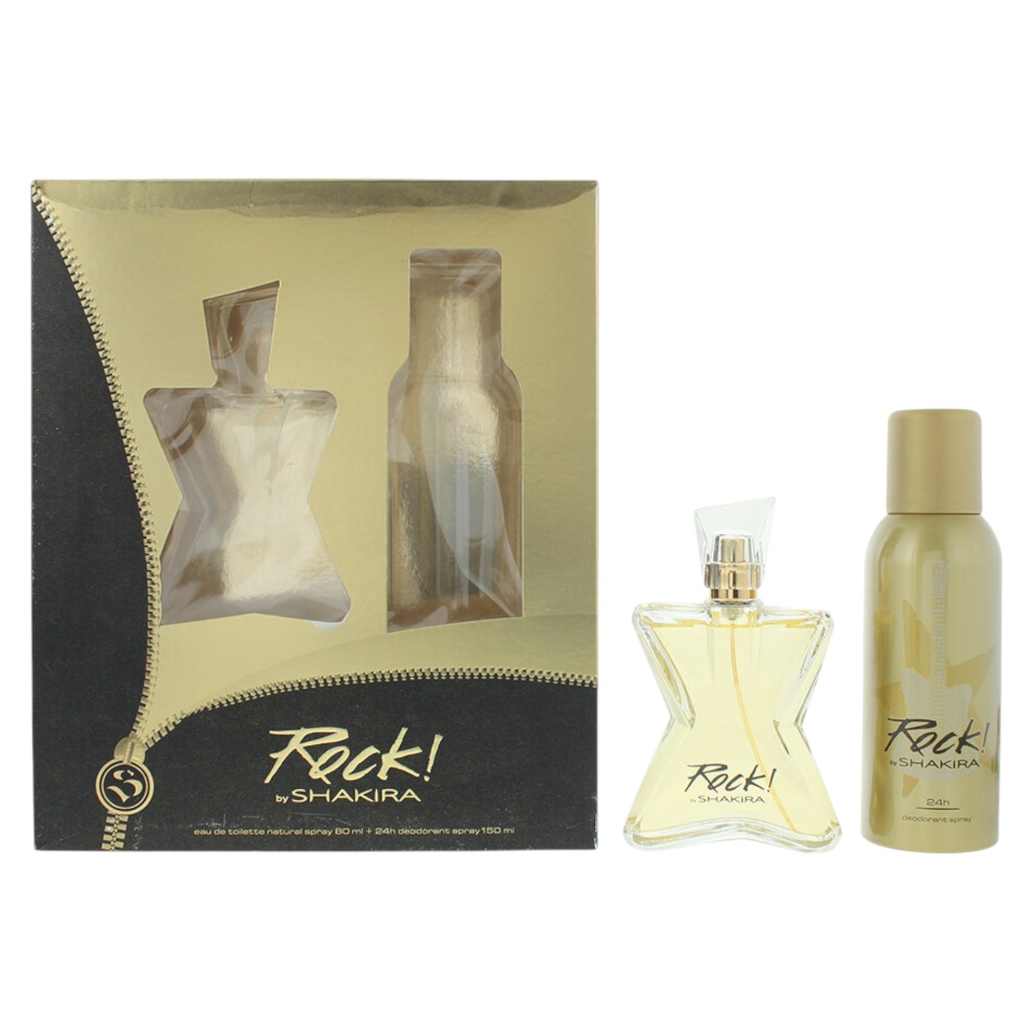 Set Shakira: We Rock, Apa de toaleta, Femei, 80 ml + We Rock, Deodorant Spray, Femei, 150 ml
