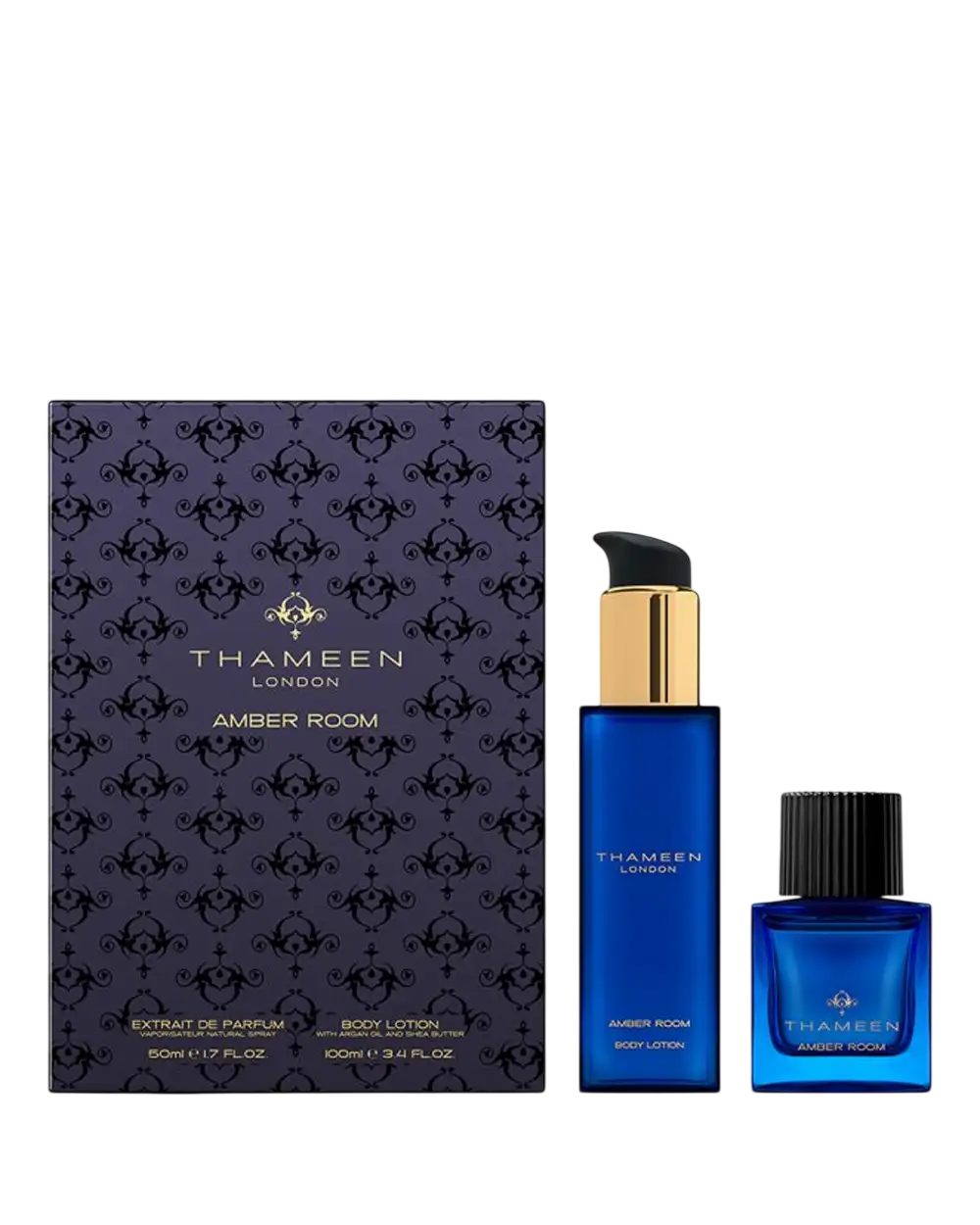 Set Thameen London: Amber Room, Extract de parfum, Unisex, 50 ml + Amber Room, Body Lotion, Body, 100 ml