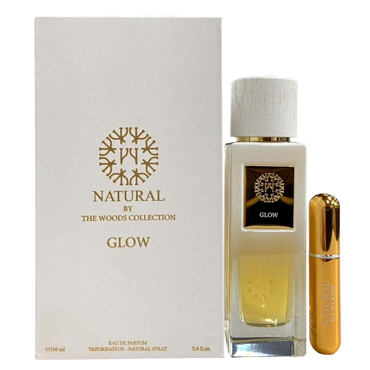 Set The Woods Collection: Glow, Apa de parfum, Unisex, 100 ml + Glow, Apa de parfum, Unisex, 5 ml