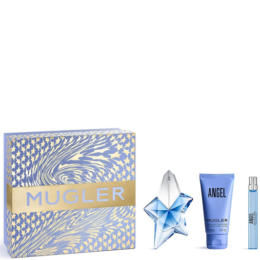 Set Thierry Mugler: Angel, Apa de parfum, Femei, 50 ml + Angel, Apa de parfum, Femei, 10 ml + Angel, Hydrating, Body Lotion, 50 ml