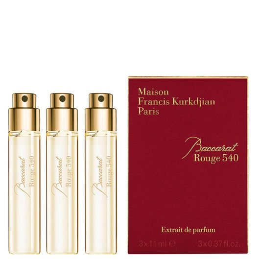 Set Trio, Maison Francis Kurkdjian, Baccarat Rouge 540, Apa de parfum, Unisex, Reumplere, 3 buc, 33 ml *Miniatură