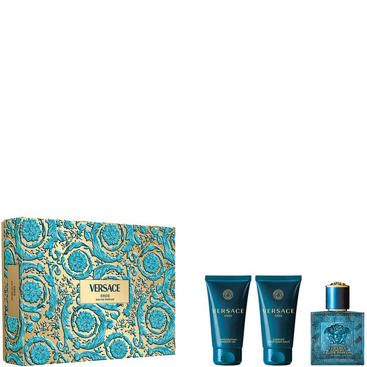 Set Versace: Pour Homme, Apa de toaleta, Barbati, 50 ml + Pour Homme, After-Shave Balm, 50 ml + Pour Homme, Shower Gel, For Hair & Body, For All Skin Types, 50 ml
