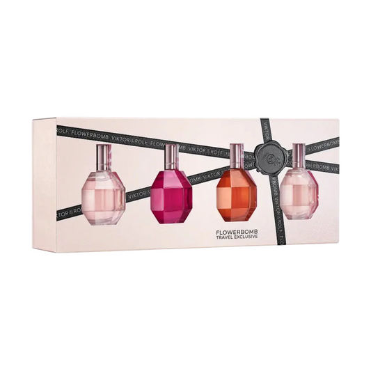Set Viktor & Rolf: Flowerbomb, Eau De Parfum, For Femei, 2 pcs, 7 ml *Miniature + Flowerbomb Ruby Orchid, Eau De Parfum, For Femei, 7 ml *Miniature + Flowerbomb Tiger Lily, Eau De Parfum, For Femei, 7 ml *Miniature