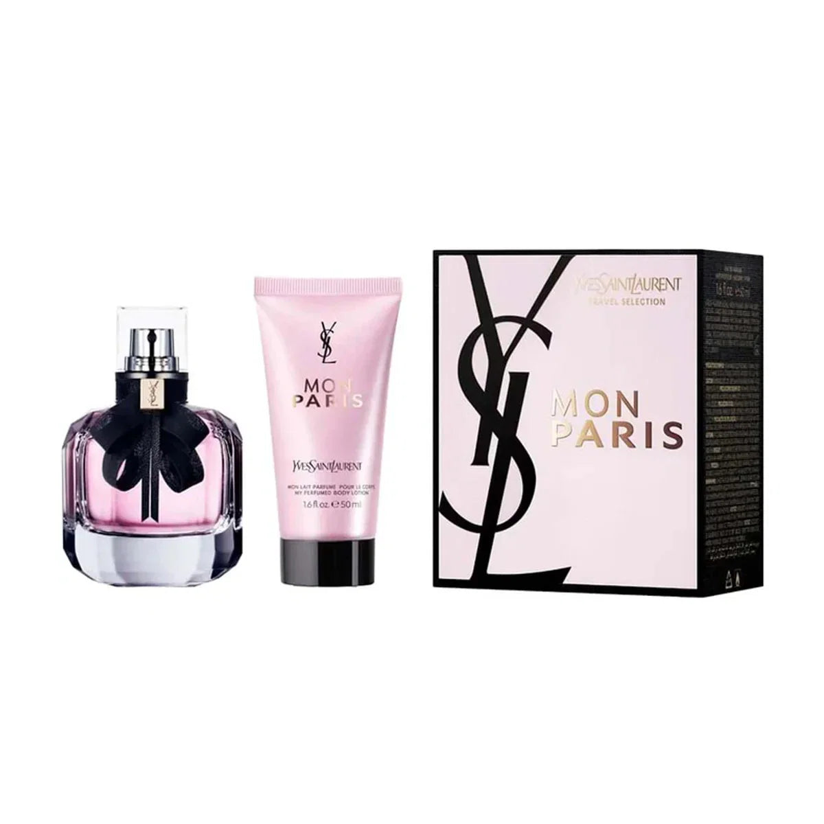 Set Yves Saint Laurent: Mon Paris, Eau De Parfum, For Femei, 50 ml + Mon Paris, Moisturizing, Day, Body Lotion, 50 ml