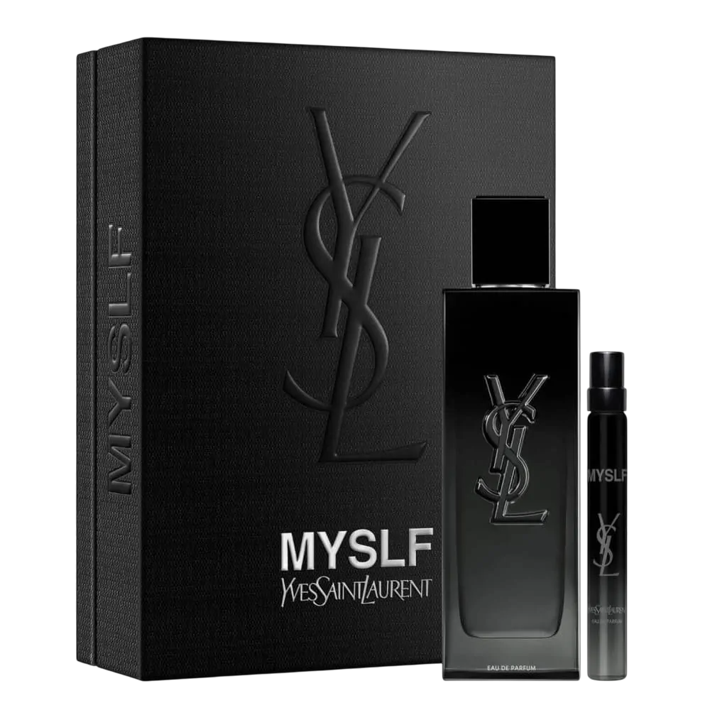 Set Yves Saint Laurent: Myslf, Apa de parfum, Barbati, Refillable, 100 ml + Myslf, Apa de parfum, Barbati, 10 ml
