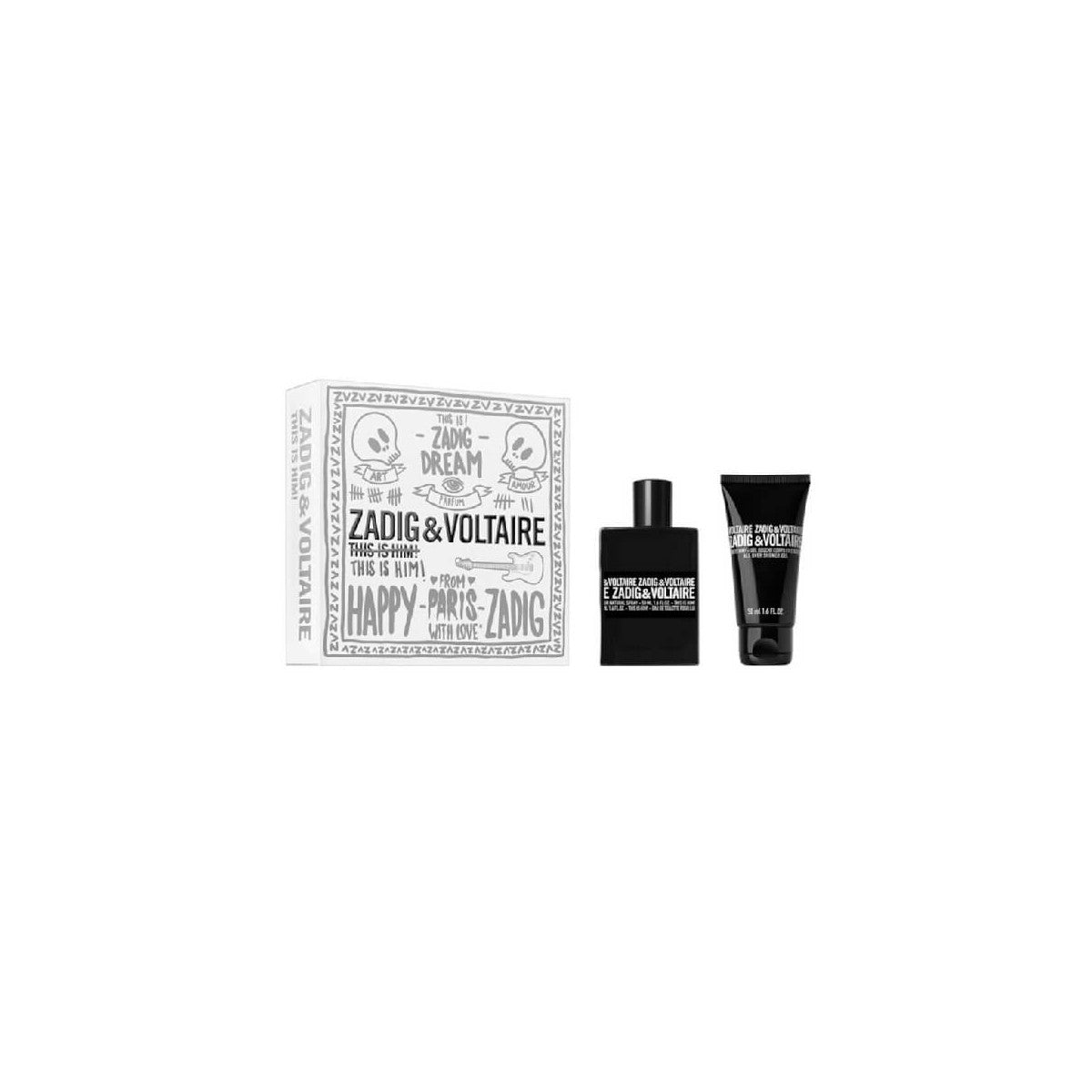 Set Zadig & Voltaire: This Is Him, Apa de toaleta, Barbati, 50 ml + This Is Him, Shower Gel, For All Skin Types, 50 ml