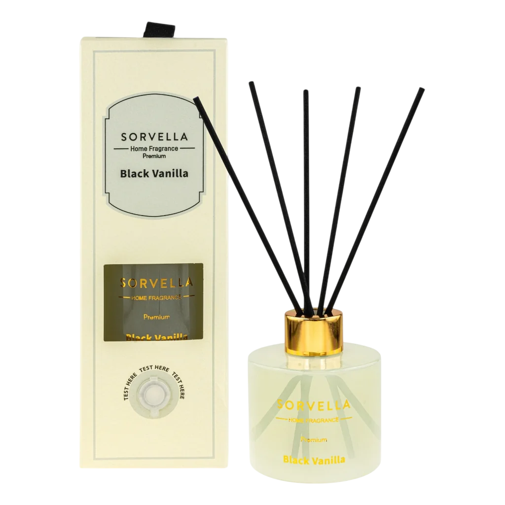 Sorvella, Black Vanilla, Bețișoare parfumate, Difuzor de aromă cu bețișoare, 120 ml