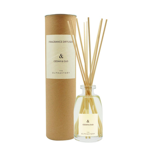 The Olphactory, Cedar & Oud, Bețișoare parfumate, Lemnos, Difuzor de aromă cu bețișoare, 250 ml