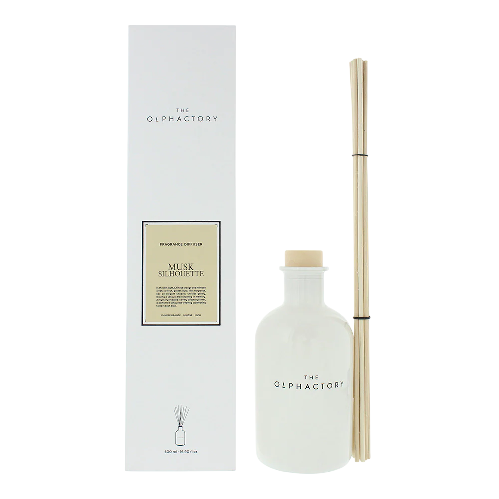 The Olphactory, Musk Silhouette, Bețișoare parfumate, Difuzor de aromă cu bețișoare, 500 ml