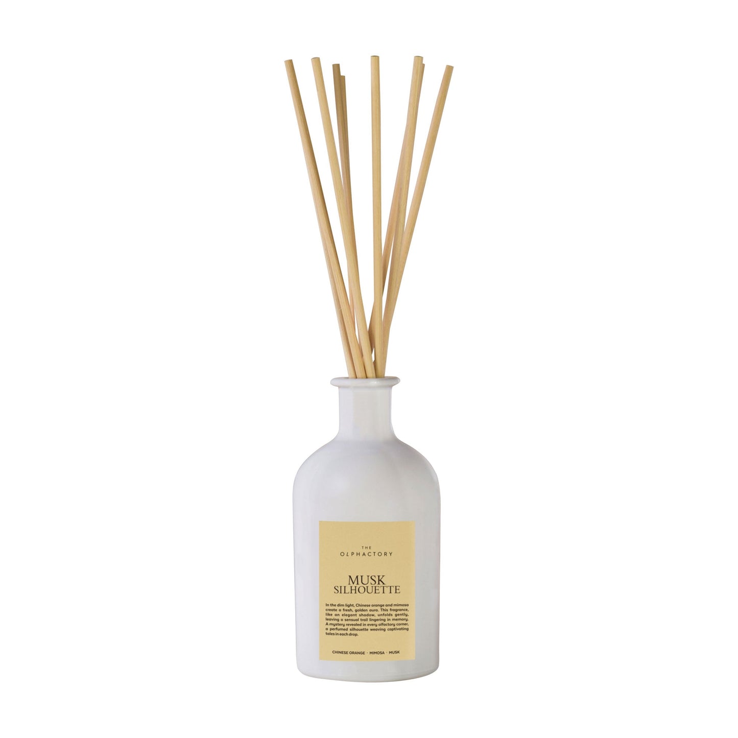 The Olphactory, Musk Silhouette, Fragrance Sticks, Musk, Aroma Reed Diffuser, 250 ml