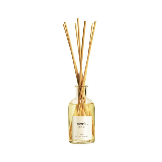 The Olphactory, Utopia Leather, Bețișoare parfumate, Difuzor de aromă cu bețișoare, 100 ml