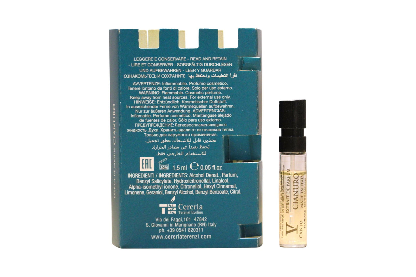 V Canto, Cianuro, Extract de parfum, Unisex, 1.5 ml Flacon