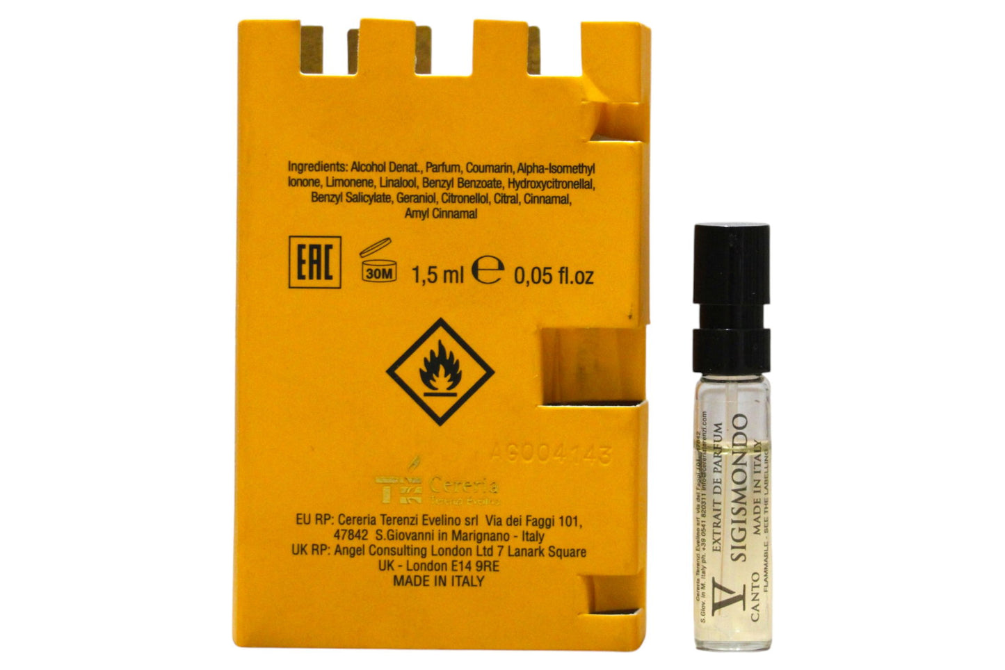 V Canto, Sigismondo, Extract de parfum, Unisex, 1.5 ml Flacon