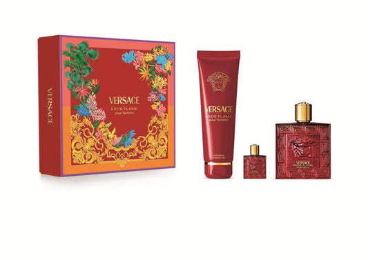 Set Versace Eros Flame Apa de parfum 100ml + Apa de parfum 5ml + Shower Gel 150ml Unisex
