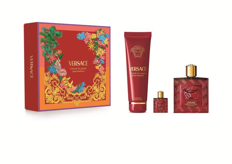 Set Versace Eros Flame Apa de parfum 100ml + Apa de parfum 5ml + Shower Gel 150ml Unisex