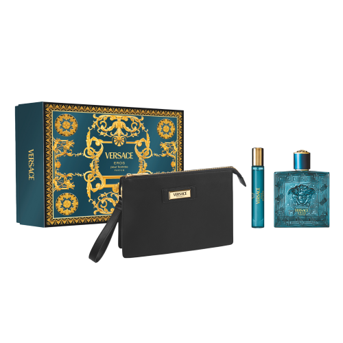 Versace Eros Parfum set 100 ml + 10 ml + geanta cosmetica