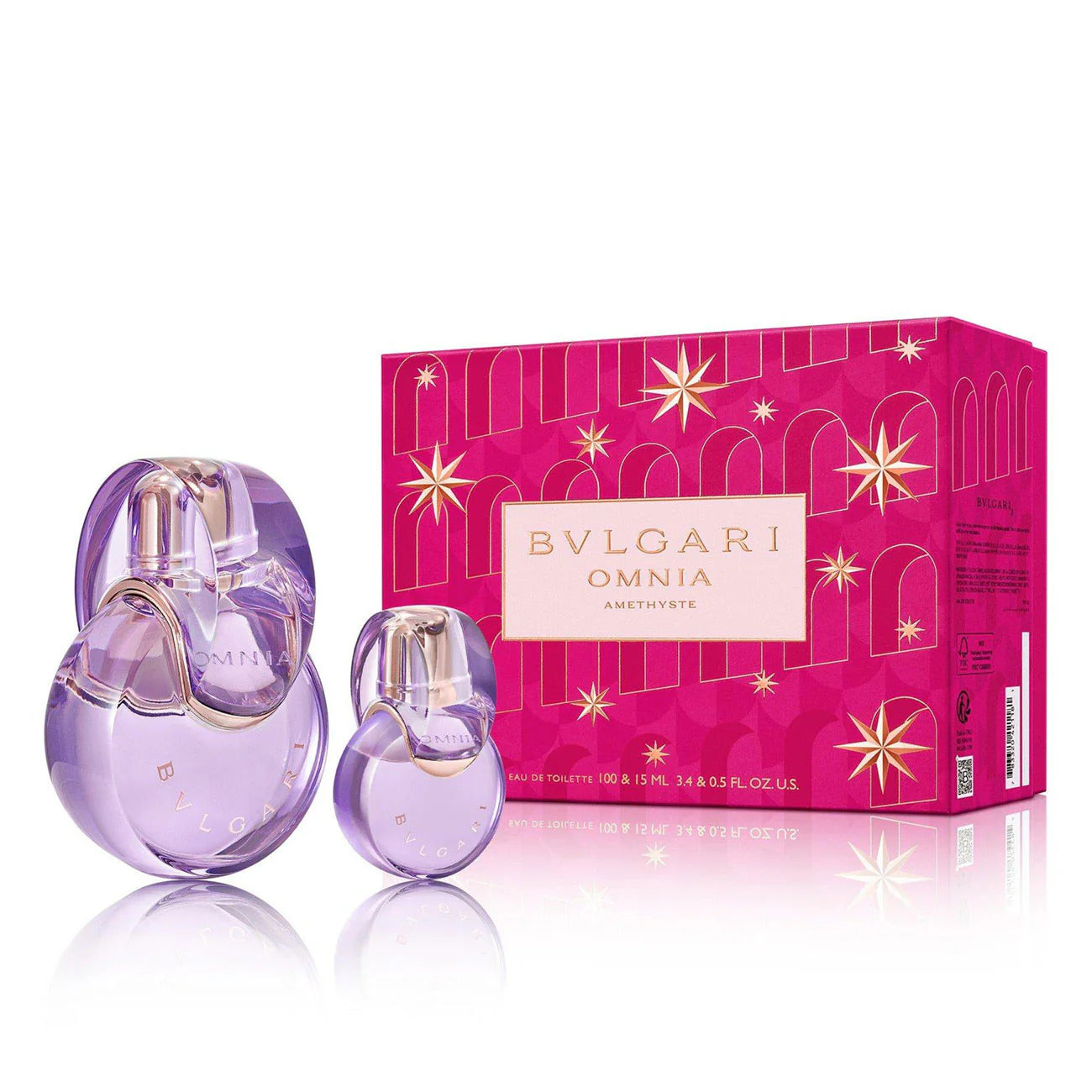 Xmas 2023 Set Bvlgari: Omnia Amethyste, Apa de toaleta, Femei, 100 ml + Omnia Amethyste, Apa de toaleta, Femei, 15 ml *Miniature