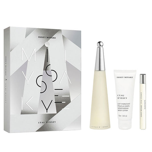 Xmas 2023 Set Issey Miyake: L'Eau d'Issey, Apa de toaleta, Femei, 100 ml + L'Eau d'Issey, Moisturizing, Body Lotion, 50 ml + L'Eau d'Issey, Apa de toaleta, Femei, 10 ml