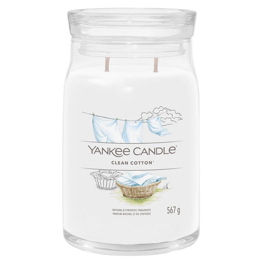 Yankee Candle, Clean Cotton, Lumânare parfumată, 567 g