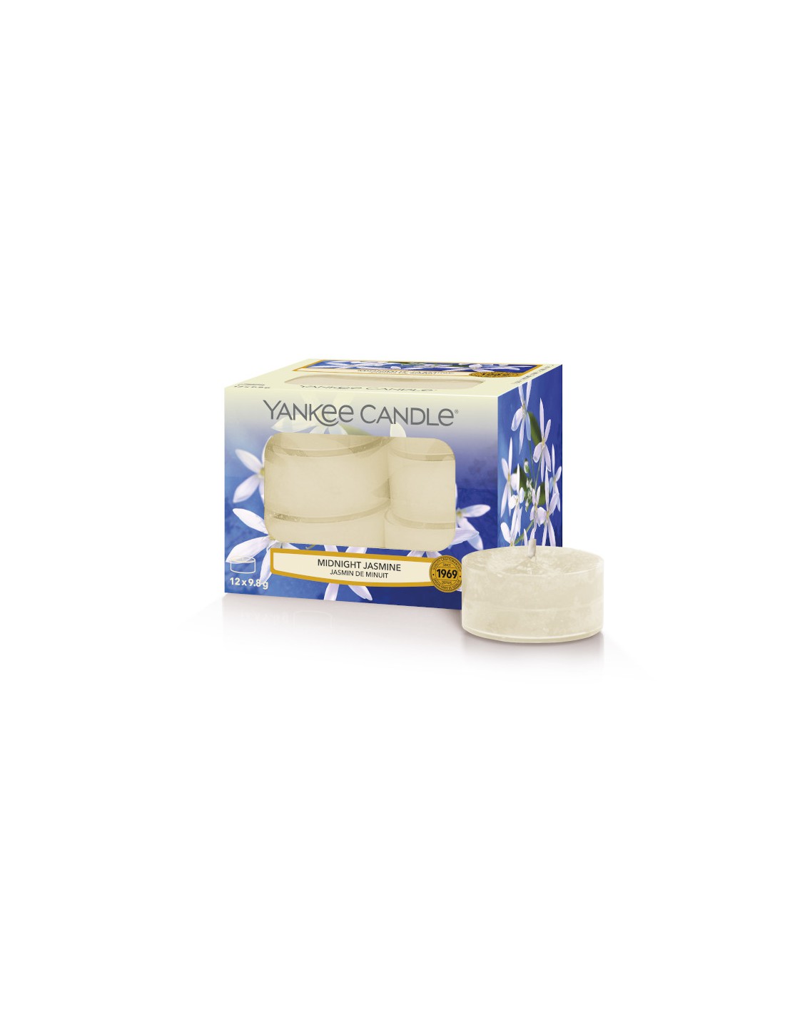 Yankee Candle, Midnight Jasmine, Lumânări de ceai, 12 buc, 9.8 g