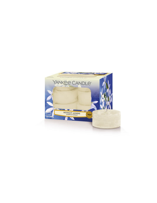 Yankee Candle, Midnight Jasmine, Lumânări de ceai, 12 buc, 9.8 g
